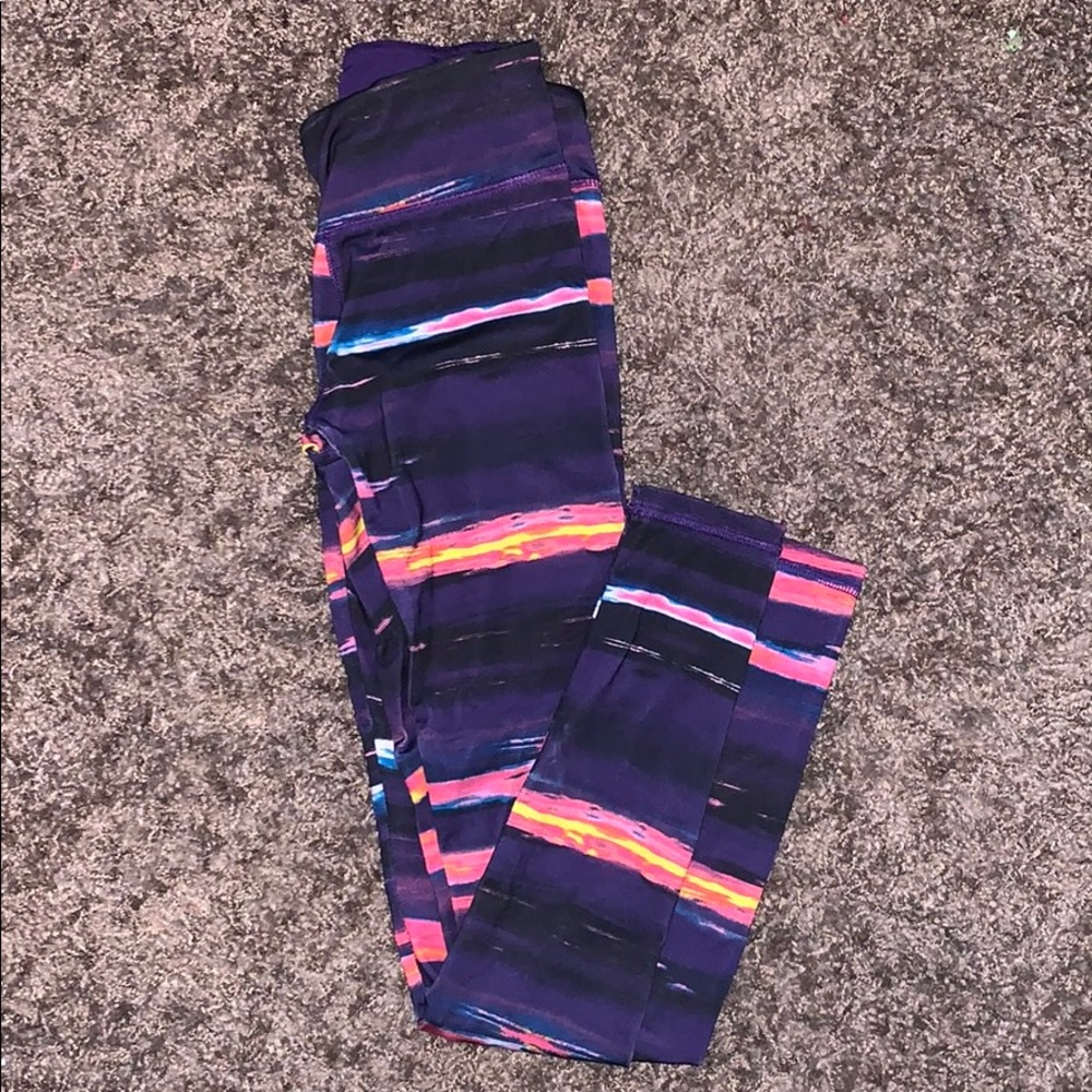 Striped workout pants